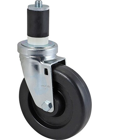 Component Hardware Caster, Stem (5"Od, Swvl, Black) C23-1350